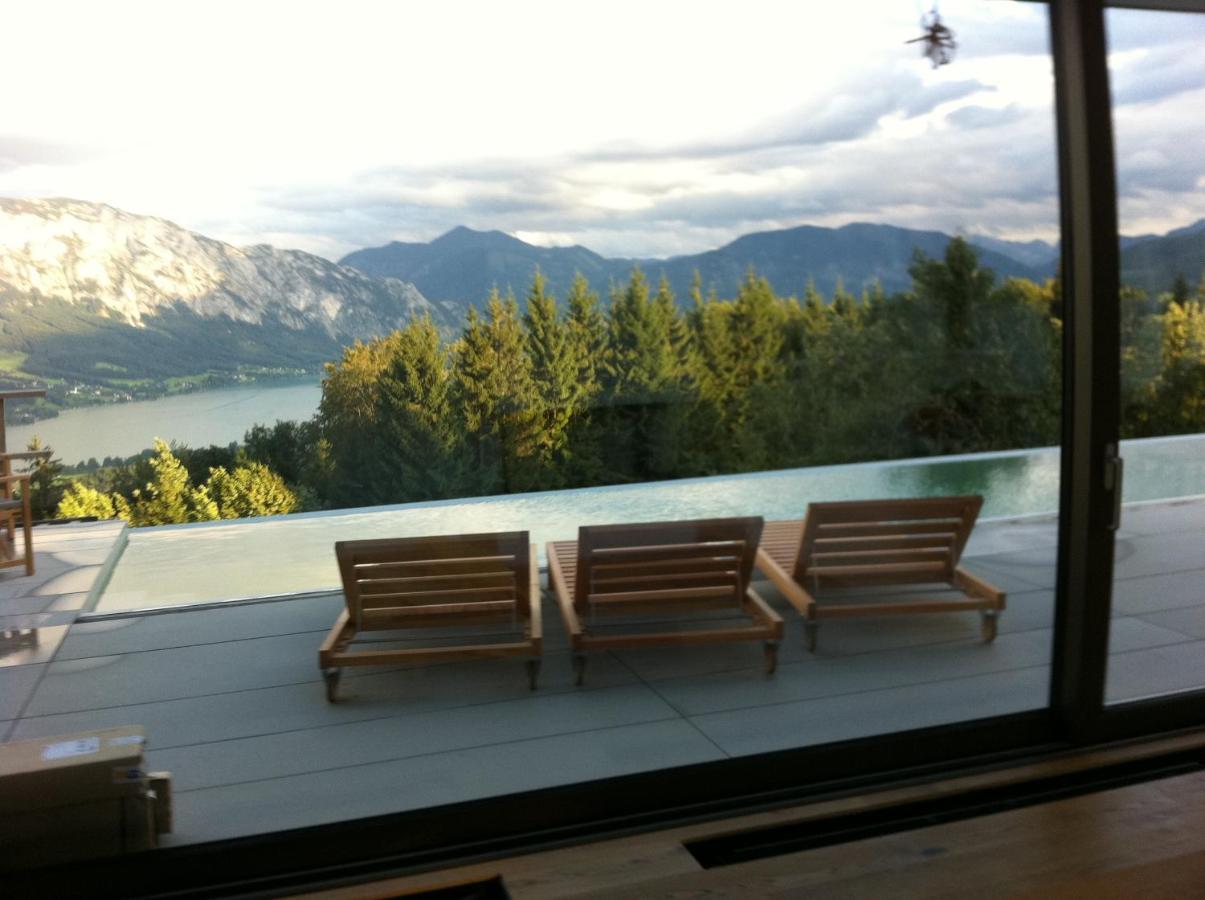 Attersee Luxury Design Villa With Dream Views, Large Pool And Sauna Nussdorf am Attersee Dış mekan fotoğraf