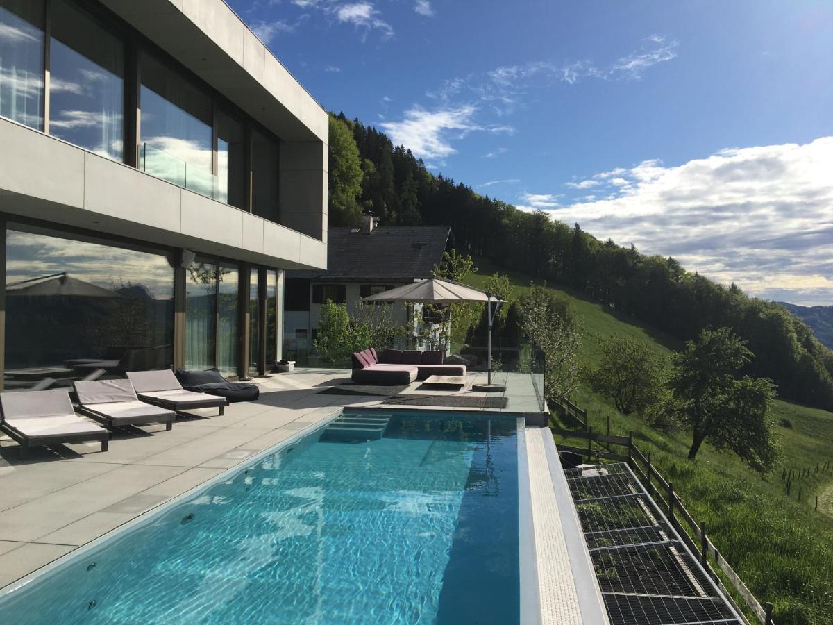 Attersee Luxury Design Villa With Dream Views, Large Pool And Sauna Nussdorf am Attersee Dış mekan fotoğraf