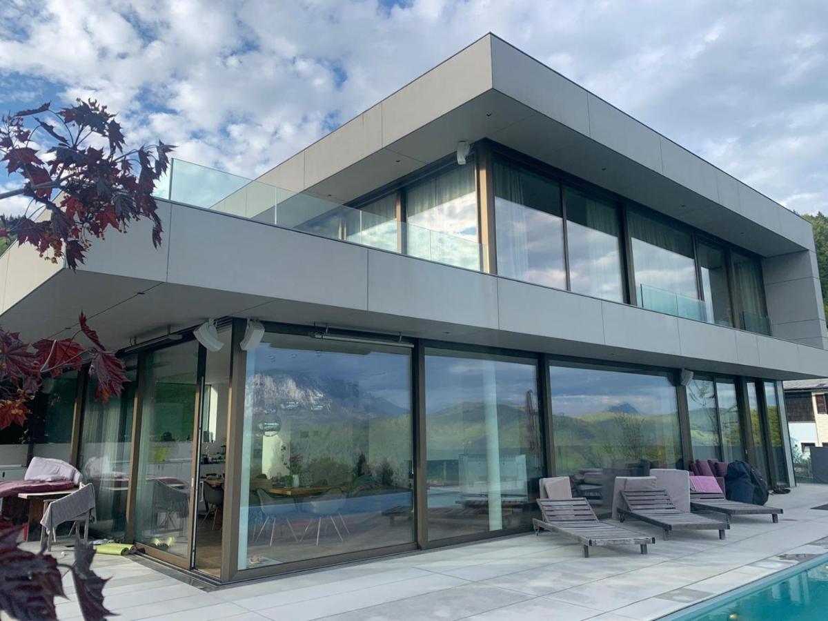 Attersee Luxury Design Villa With Dream Views, Large Pool And Sauna Nussdorf am Attersee Dış mekan fotoğraf