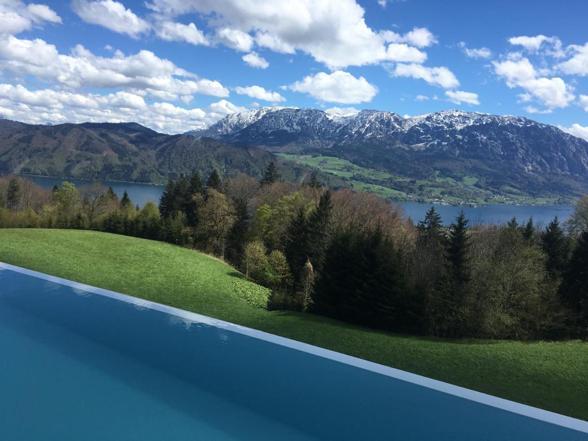 Attersee Luxury Design Villa With Dream Views, Large Pool And Sauna Nussdorf am Attersee Dış mekan fotoğraf