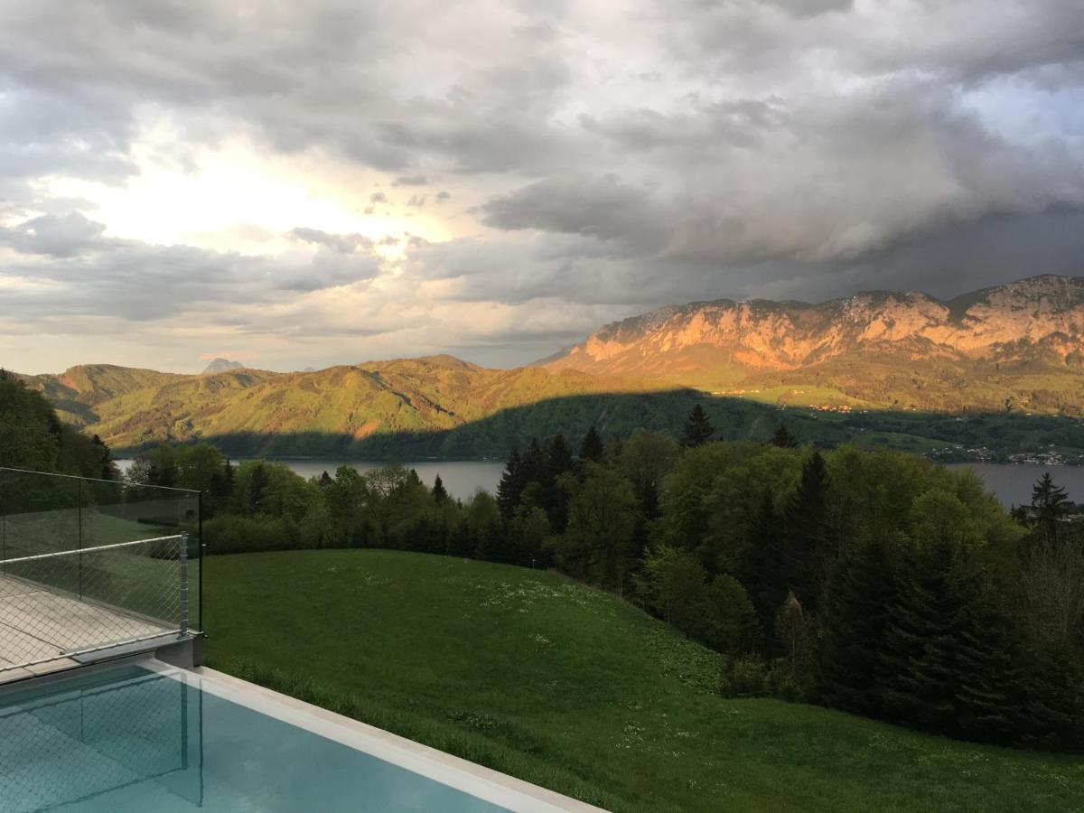 Attersee Luxury Design Villa With Dream Views, Large Pool And Sauna Nussdorf am Attersee Dış mekan fotoğraf